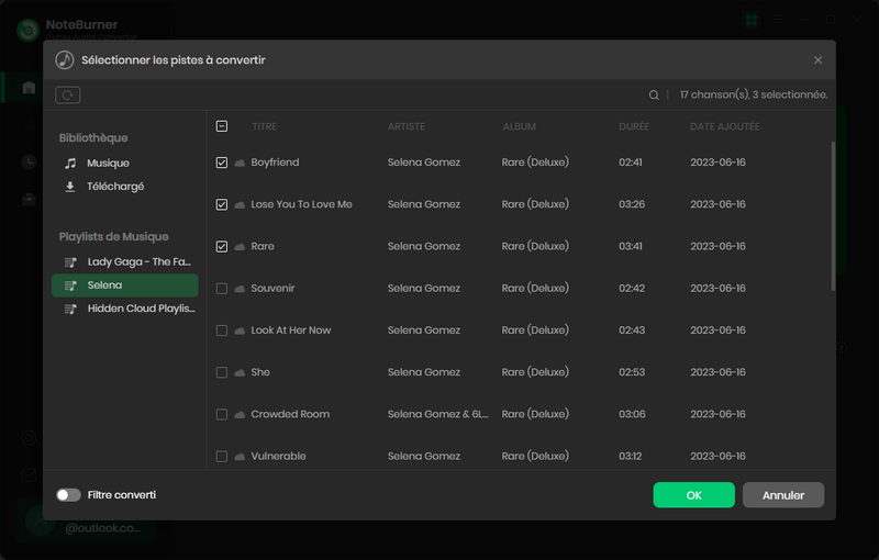 Importez la playlist Apple Music dans NoteBurner
