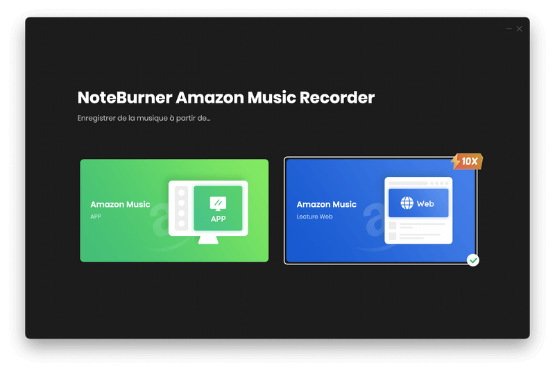 Lancez NoteBurner Amazon Music Recorder sur Mac