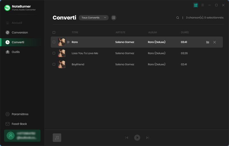 Trouvez les fichiers d'Apple Music convertis