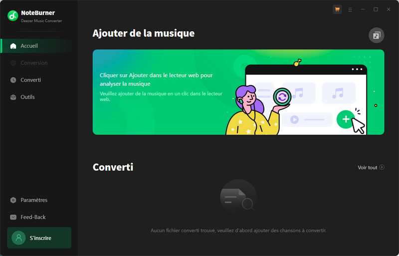 Interface de NoteBurner Deezer Music Converter