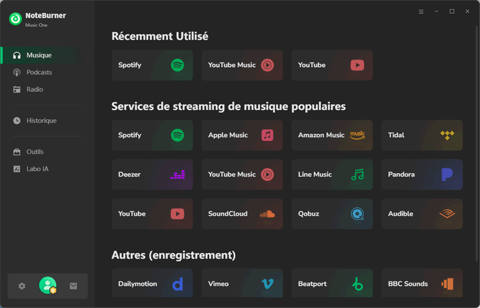 Choisissez un service musical