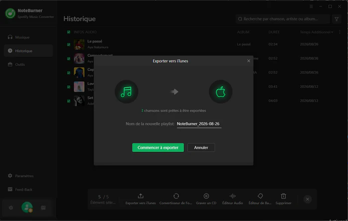 Synchroniser les chansons avec l’Apple Watch