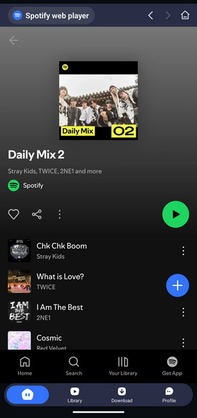 Ajoutez un titre/un album/une playlist depuis Spotify