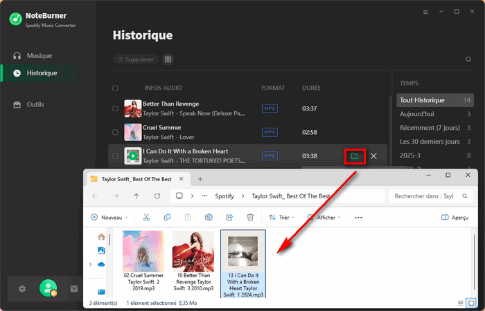 Convertissez les chansons Spotify sans publicité