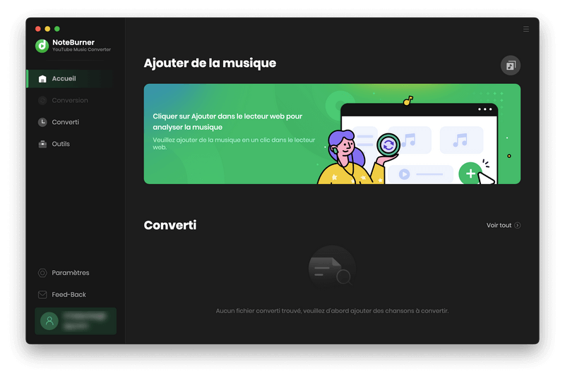 Lancez NoteBurner YouTube Music Converter sur Mac