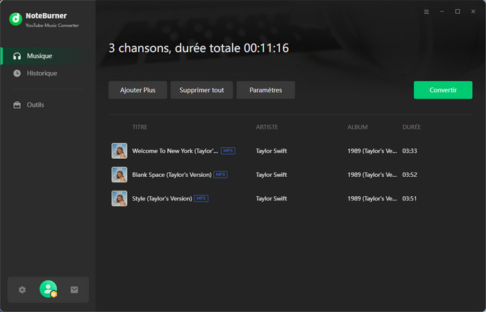 Commencer à télécharger des chansons YouTube Music