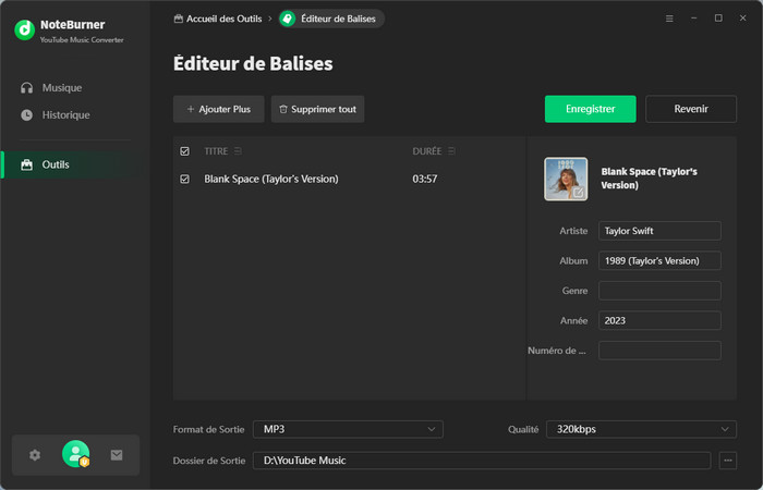 Modifiez les balises musicales à la demande