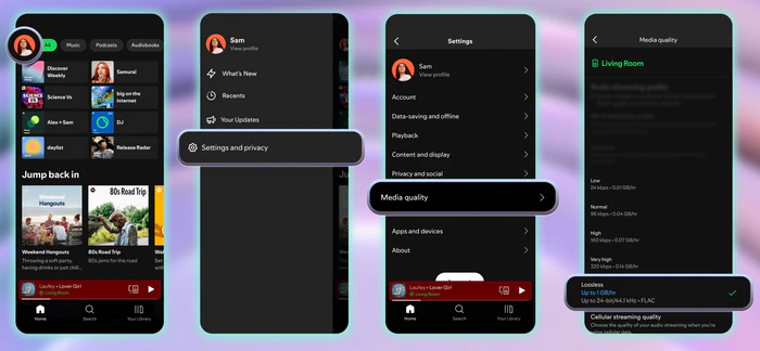 Activer Spotify Lossless