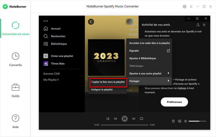 Lancez NoteBurner Spotify Music Converter sur l'ordinateur