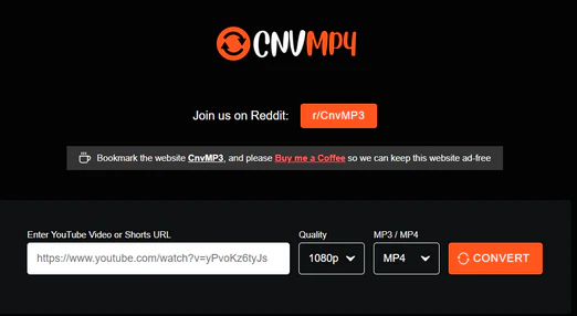 CnvMP3 YouTube Convertisseur MP3/MP4