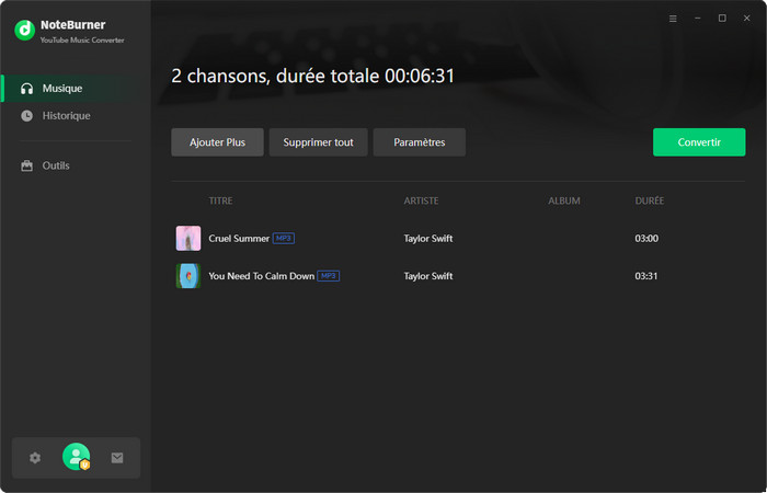 Télécharger les musiques YouTube