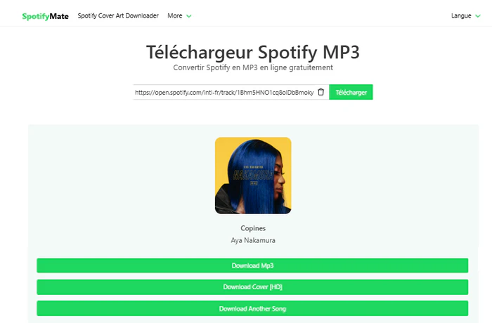 Télécharger une musique Spotify en MP3 en ligne