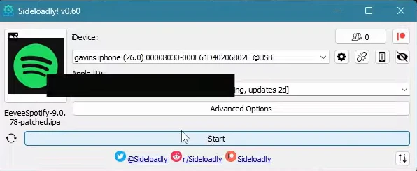Commencez l'installation d'EeveeSpotify
