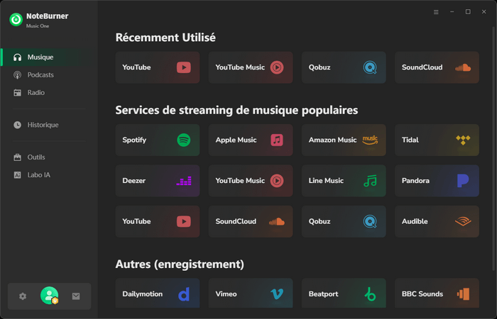 Sélectionner le streaming musical