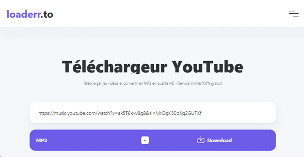loaderr.to : télécharger la musique YouTube dans divers formats