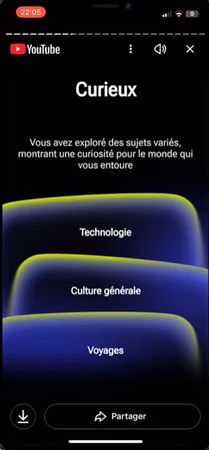 Partager le récapitulatif YouTube