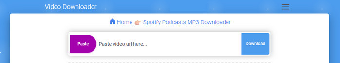 Pastedownload Spotify Podcasts MP3 Downloader Gratuit En Ligne
