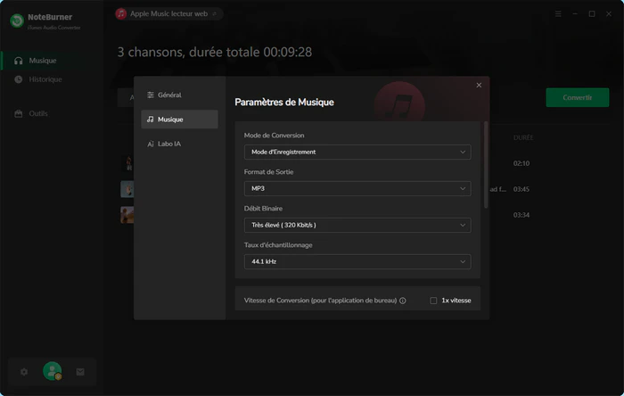 Personnalisez le format audio d'Apple Music pour Virtual DJ