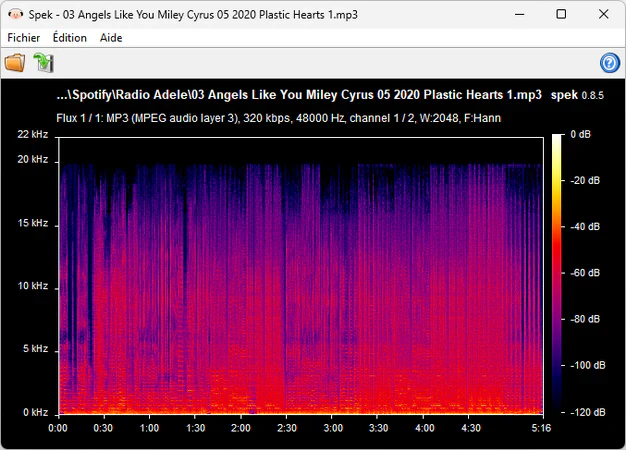 Résultat de qualité sonore de NoteBurner