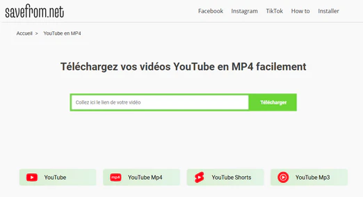 SaveFrom.net YouTube en MP4