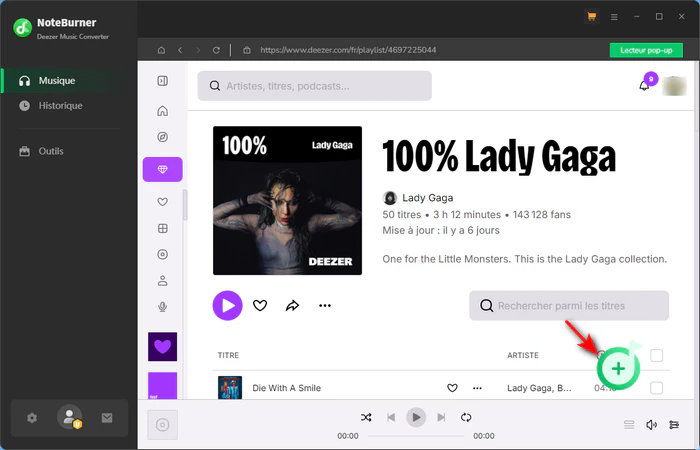 Sélectionnez une playlist Deezer à télécharger