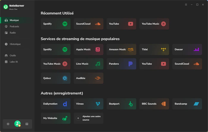 Sélectionner le streaming musical