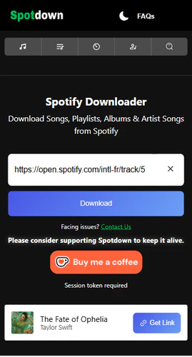 Spotdown Spotify Téléchargeur pour Android
