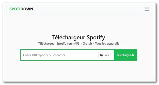 SpotiDown Convertisseur Spotify vers MP3