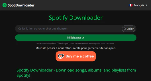 Spotify Playlist Downloader sans pub : spotidownloader.com