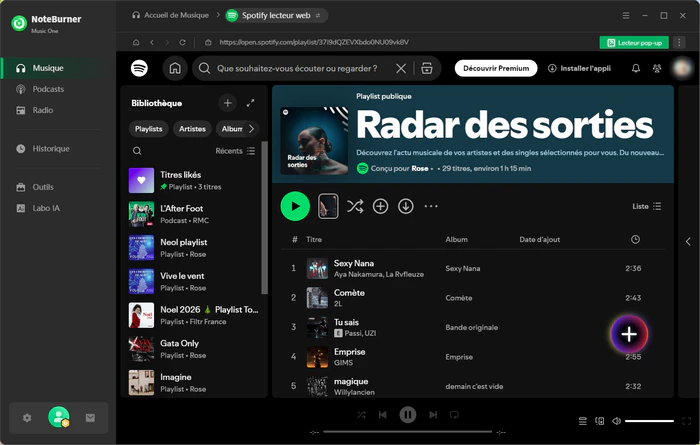 Sélectionner la musique à importer dans CapCut