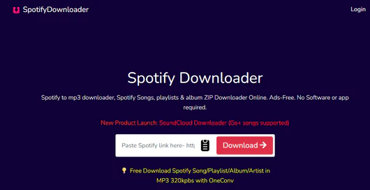 Spotify Playlist Downloader en MP3 & M4A : spotisongdownloader.app