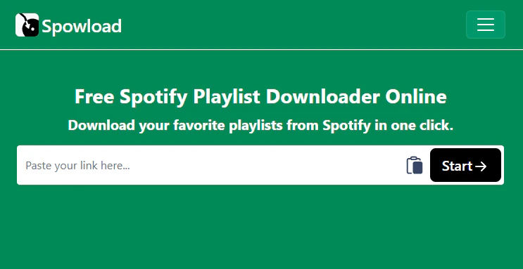 Spotify Playlist Downloader Online : spowload.cc