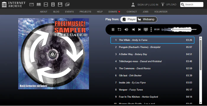 Télécharger MP3 gratuit avec Internet Archive