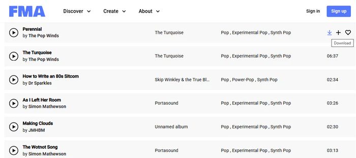 Télécharger MP3 gratuit avec Free Music Archive