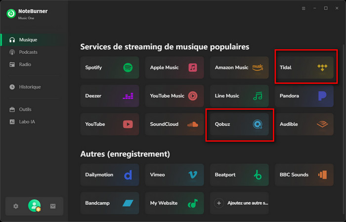 Écouter Qobuz et Tidal en illimité