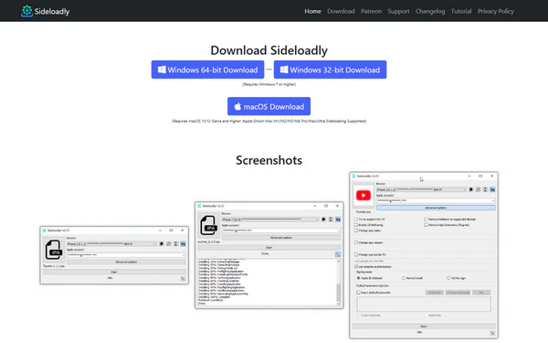 Télécharger et installez Sideloadly