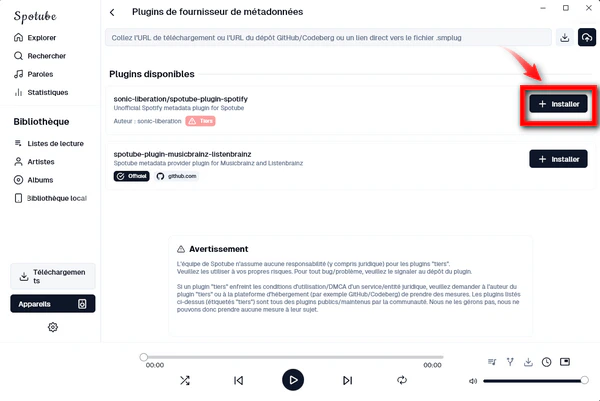 Utiliser Spotube sur Windows