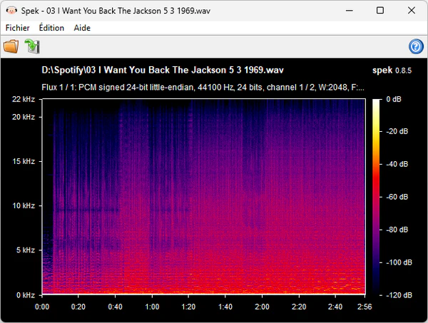 Test de qualité audio WAV exporté par NoteBurner