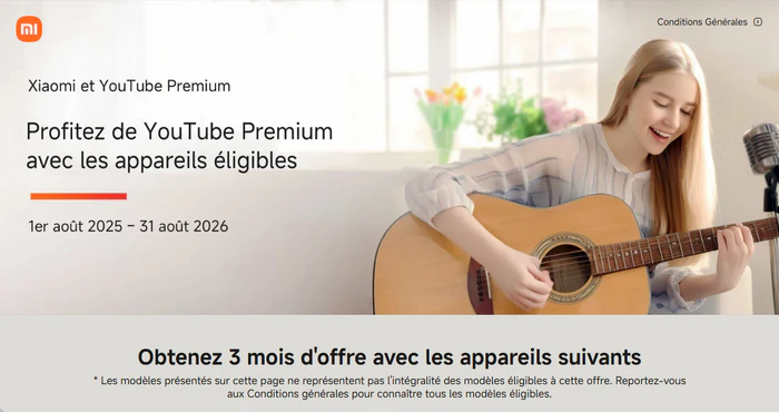 Obtenir YouTube Premium 3 mois gratuit avec Xiaomi