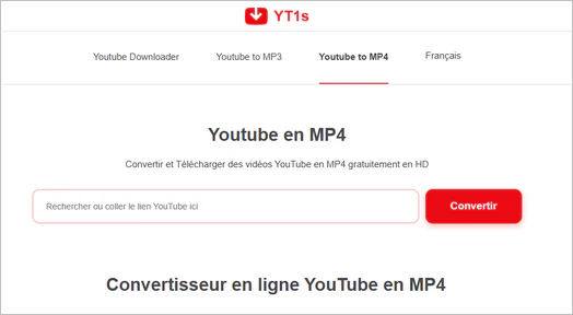YT1s Convertisseur YouTube en MP4
