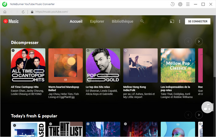 Ouvrir YouTube Music Web Player